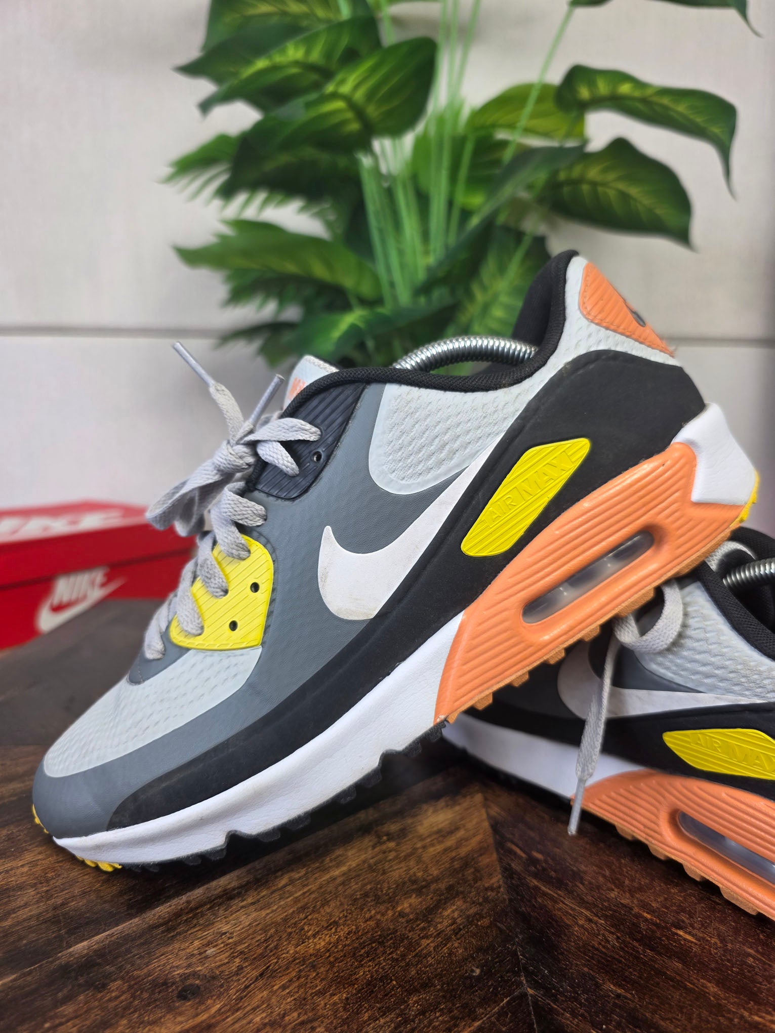 Nike Air Max 90 Golf Smoke Grey Black Orange maat 44