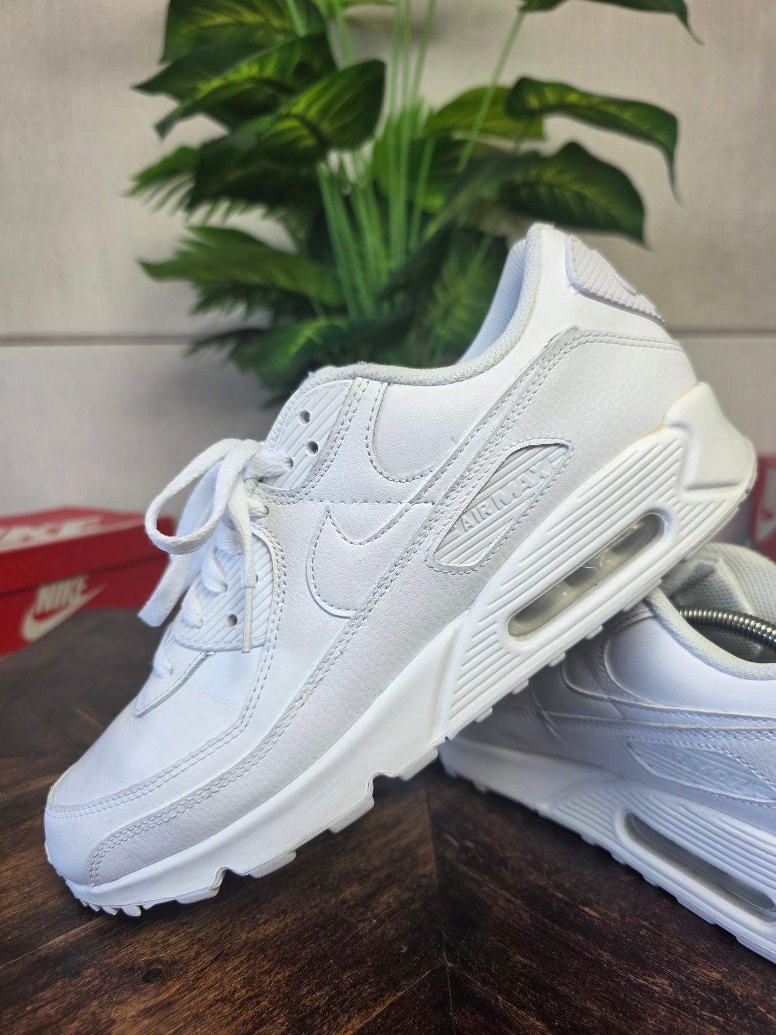 Nike Air Max 90 Triple White LTR maat 45,5