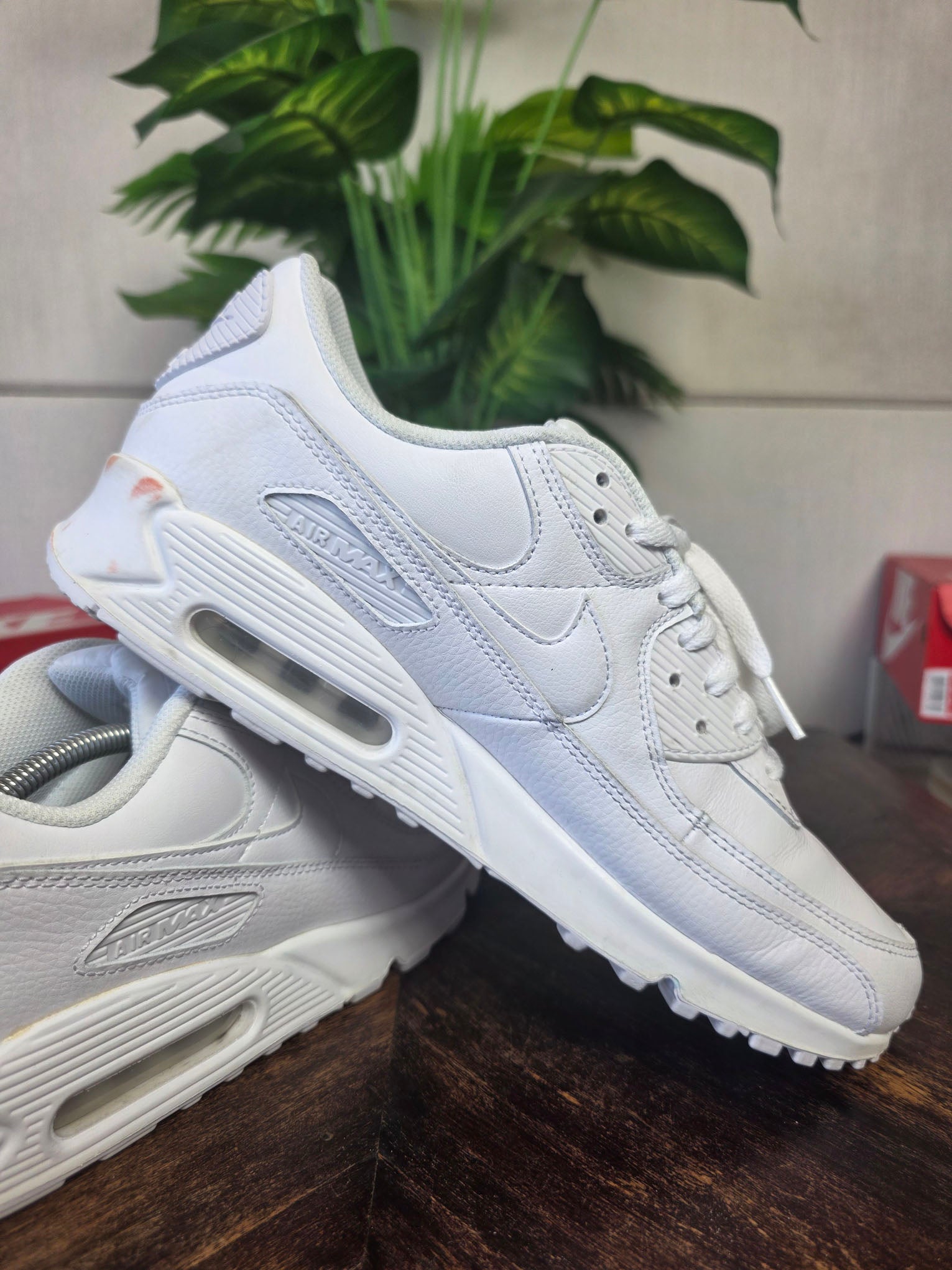 Nike Air Max 90 Triple White LTR maat 45,5