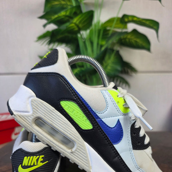 Nike Air Max 90 White Blue Tint Volt maat 40,5