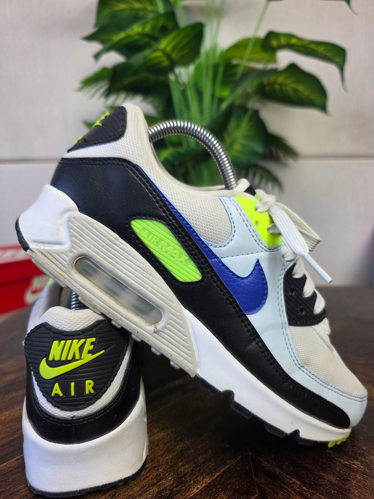 Nike Air Max 90 White Blue Tint Volt maat 40,5