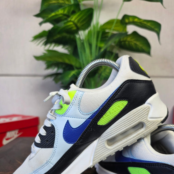 Nike Air Max 90 White Blue Tint Volt maat 40,5