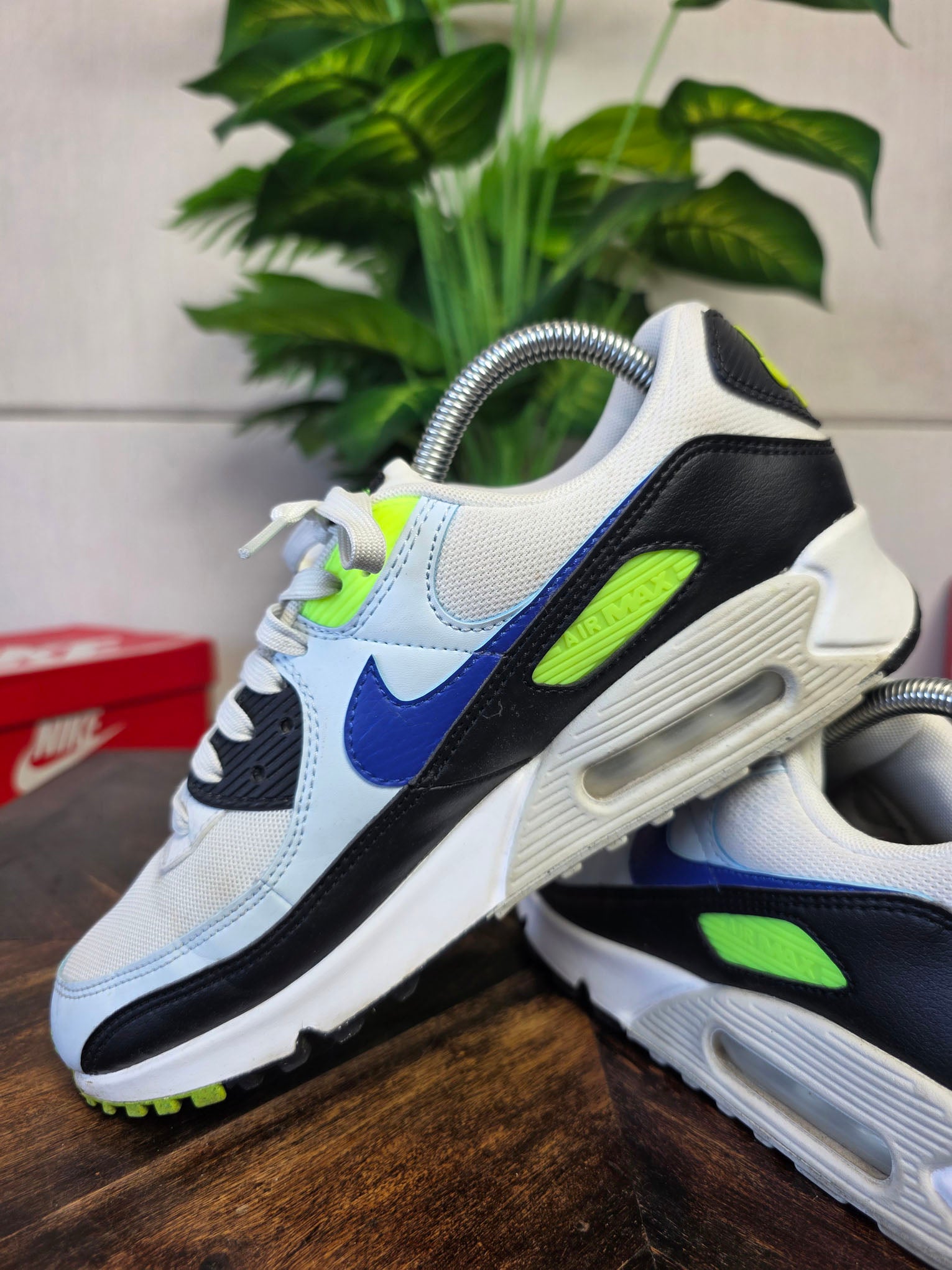Nike Air Max 90 White Blue Tint Volt maat 40,5