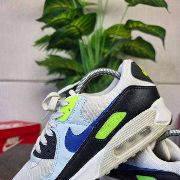 Nike Air Max 90 White Blue Tint Volt maat 40,5