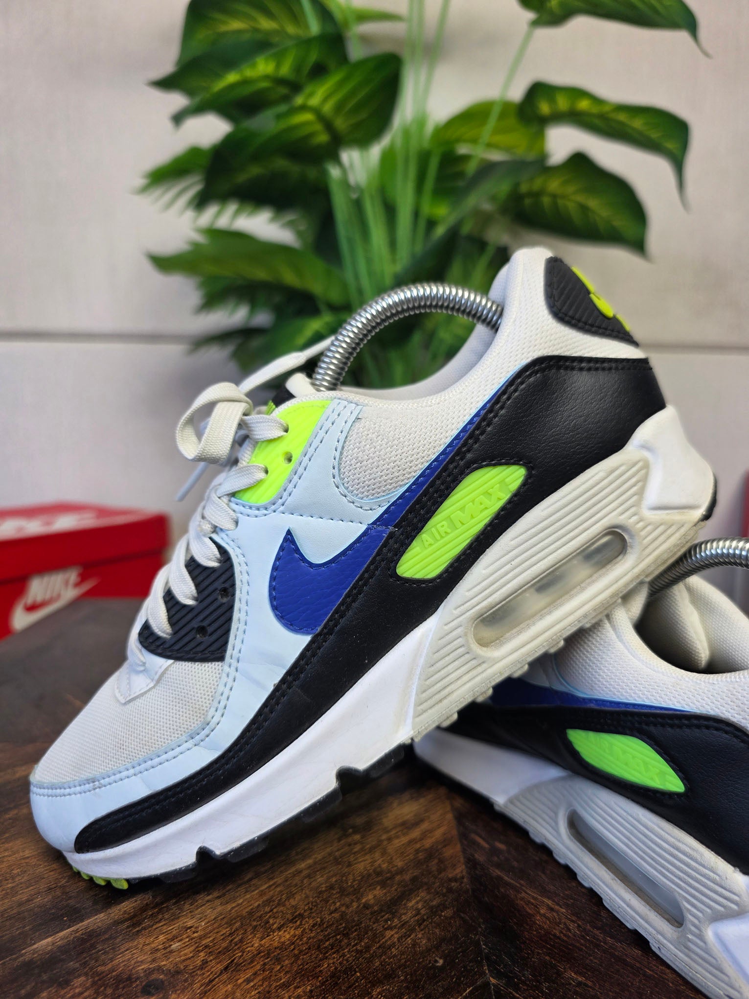 Nike Air Max 90 White Blue Tint Volt maat 40,5