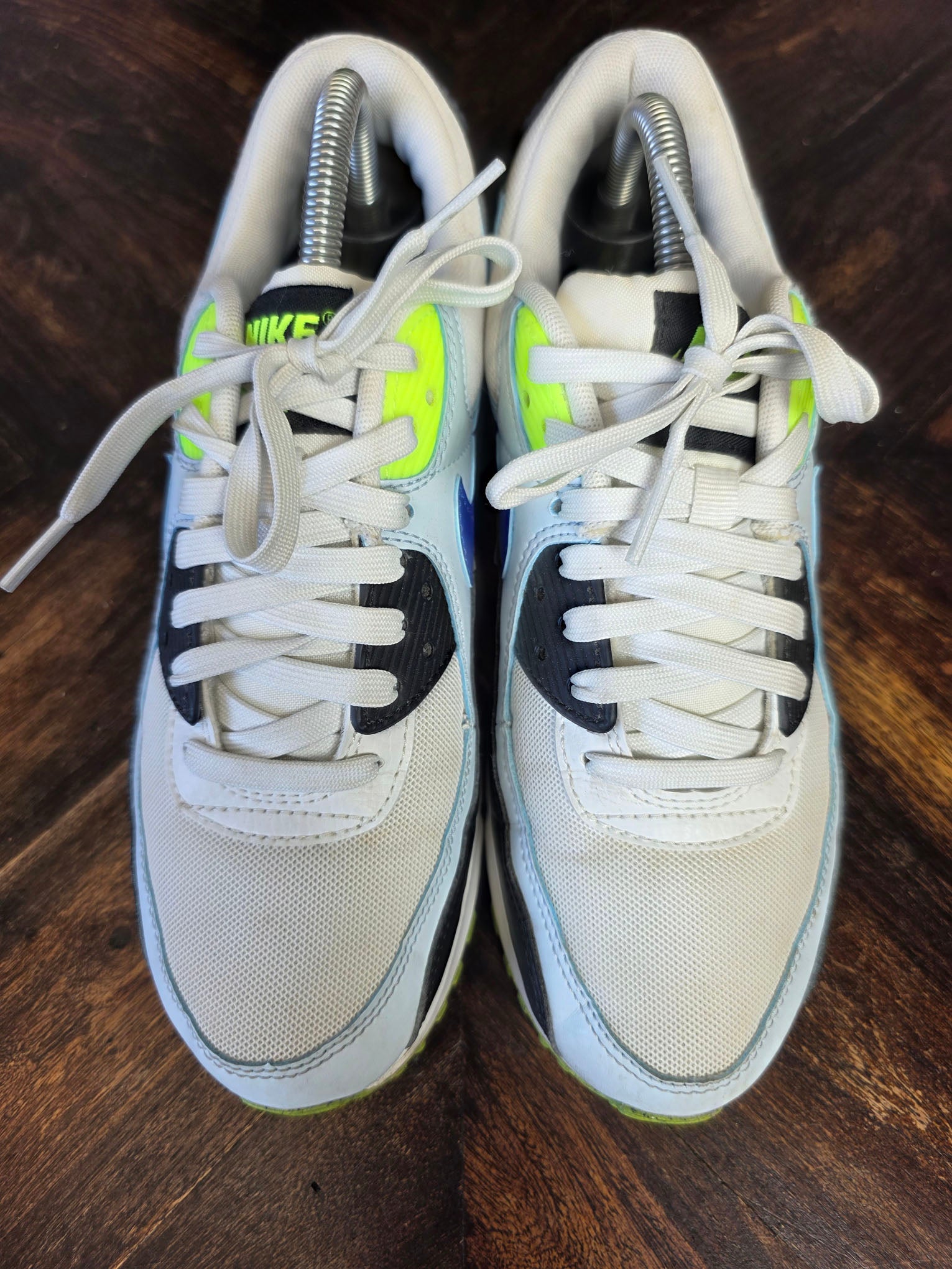 Nike Air Max 90 White Blue Tint Volt maat 40,5