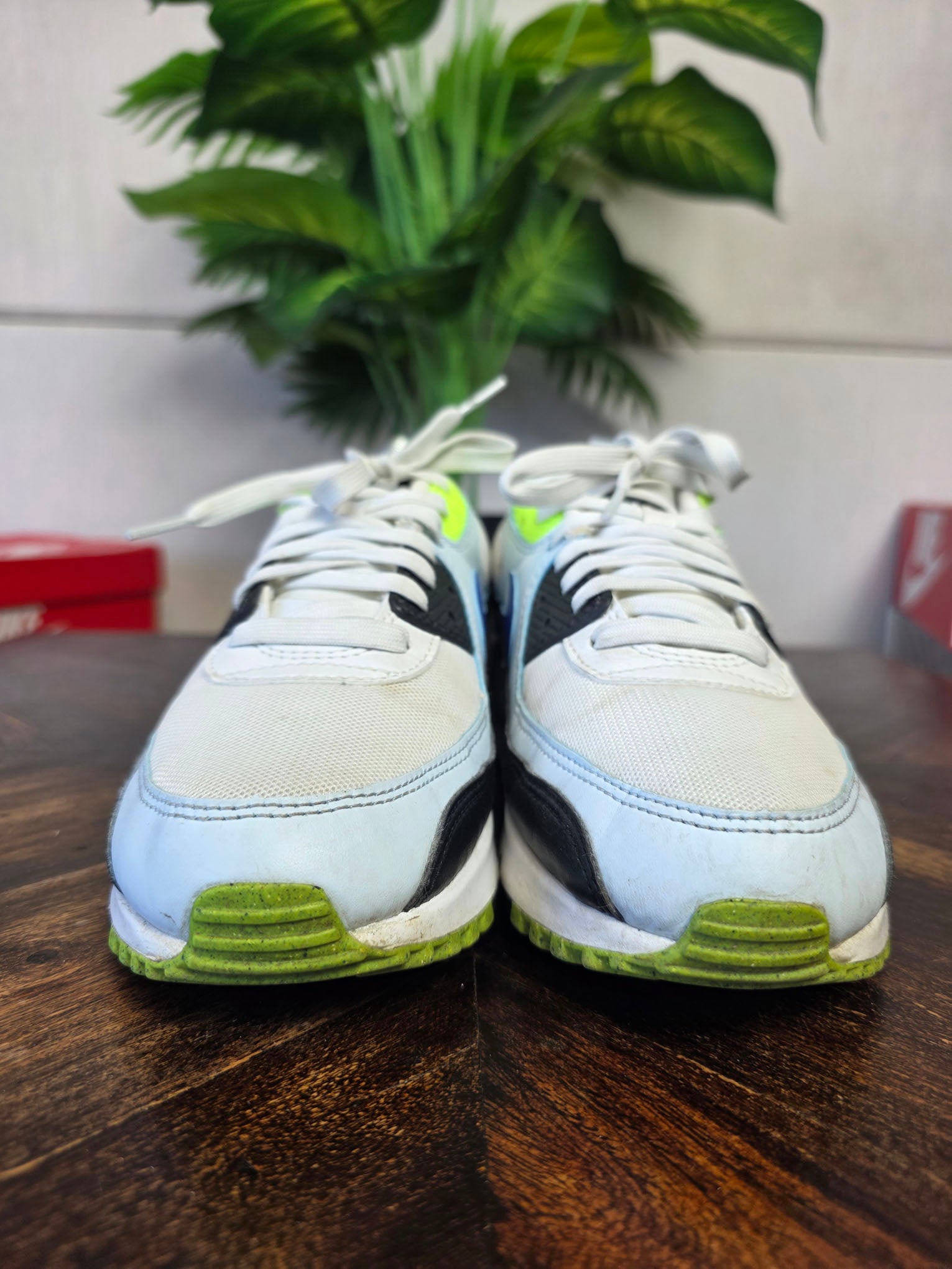 Nike Air Max 90 White Blue Tint Volt maat 40,5