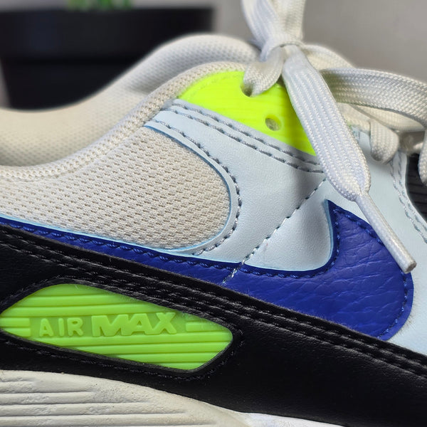 Nike Air Max 90 White Blue Tint Volt maat 40,5