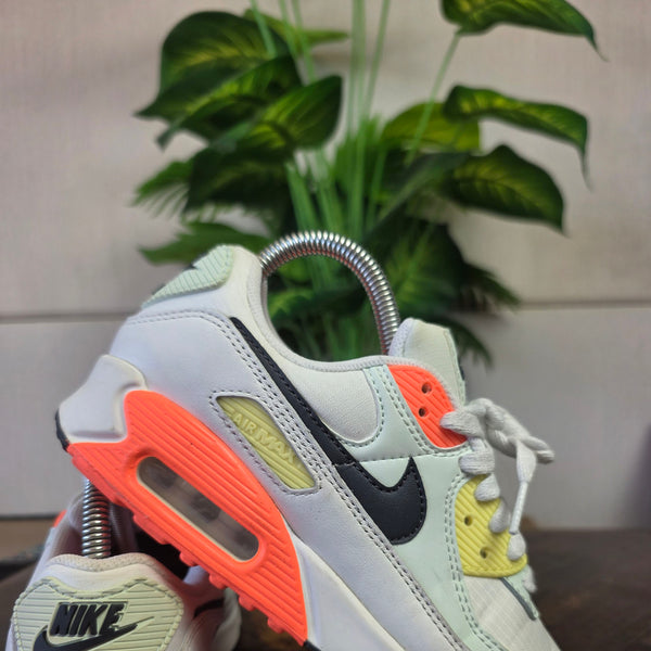 Nike Air Max 90 White Barely Green Bright Mango maat 36,5