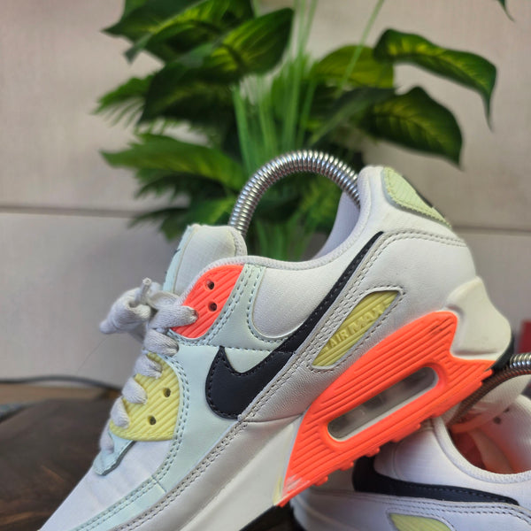Nike Air Max 90 White Barely Green Bright Mango maat 36,5