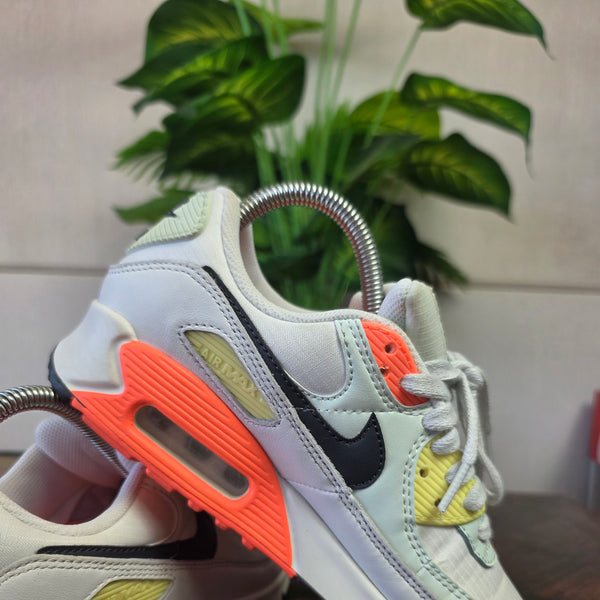 Nike Air Max 90 White Barely Green Bright Mango maat 36,5