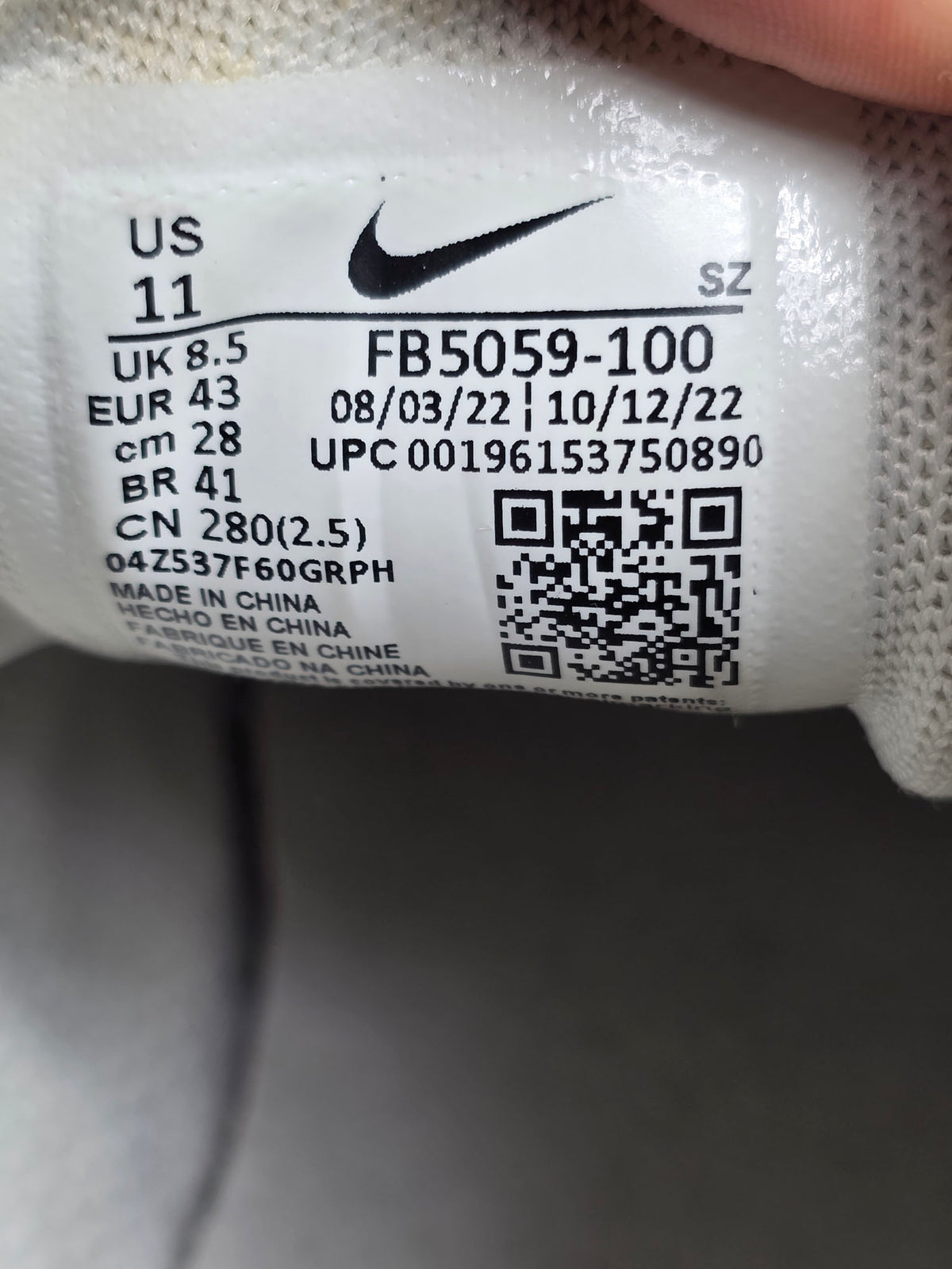 Nike Air Max 1 SFR "Summit White" | maat 43