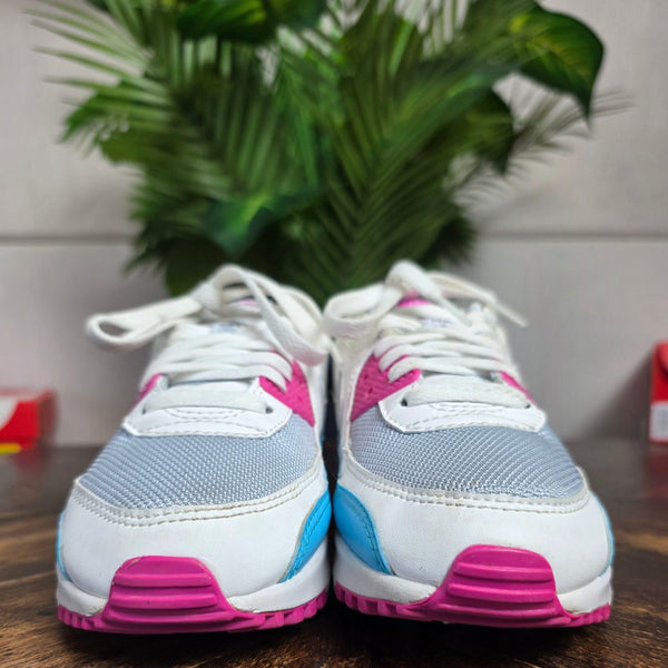 Nike Air Max 90 White Vivid Pink Light Blue Fury | maat 36,5