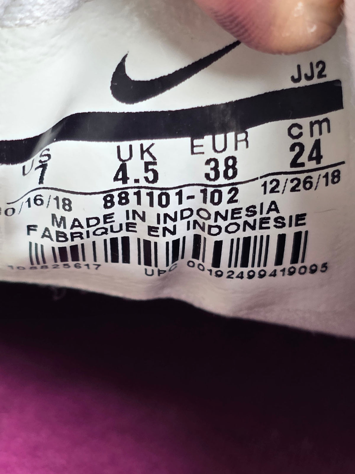 Nike Air Max 1 Liner White Red | maat 38
