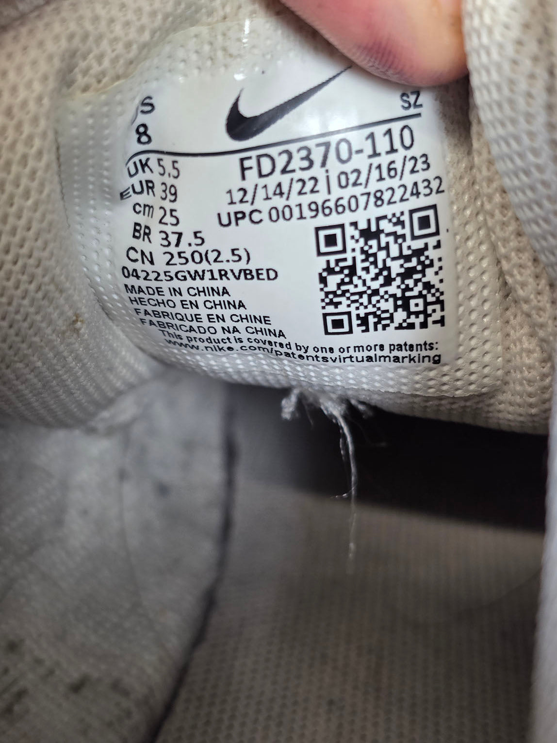 Nike Air Max 1 Rugged Obisidian | maat 39